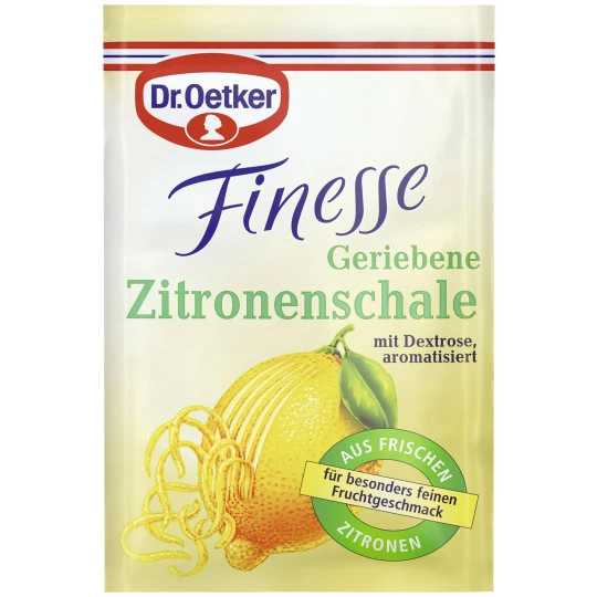 Dr. Oetker Finesse Geriebene Zitronenschale 3x6G 1 Dr. Oetker Finesse Geriebene Zitronenschale 3x6G