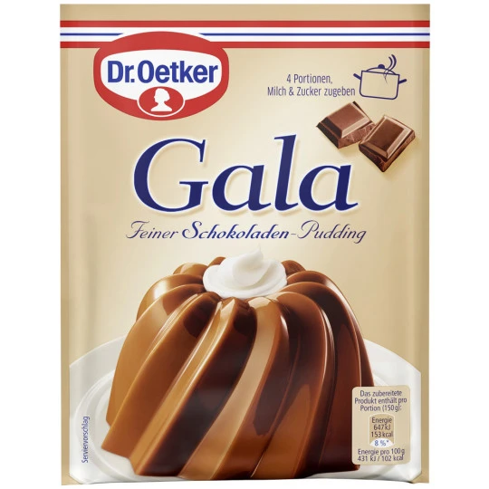Dr. Oetker Gala Puddingpulver Schokolade 3ST 150G 1 Dr. Oetker Gala Puddingpulver Schokolade 3ST 150G