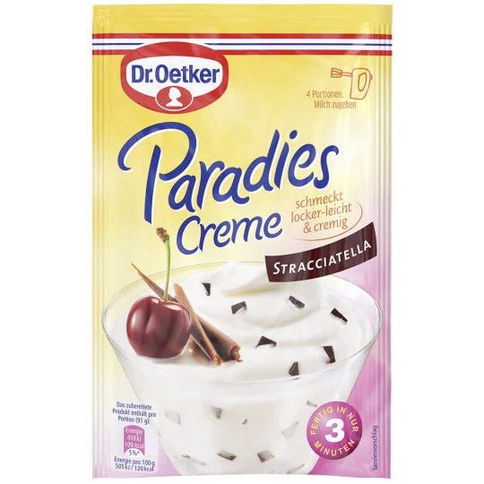 Dr. Oetker Paradies Creme Stracciatella 66G 1 Dr. Oetker Paradies Creme Stracciatella 66G