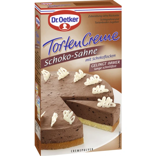 Dr. Oetker Tortencremepulver Schoko-Sahne 170G 1 Dr. Oetker Tortencremepulver Schoko-Sahne 170G