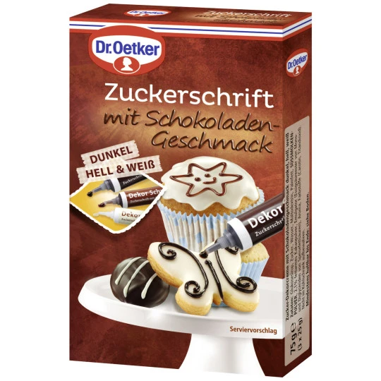 Dr. Oetker Zuckerschrift Mit Schokoladengeschmack 75G 1 Dr. Oetker Zuckerschrift Mit Schokoladengeschmack 75G