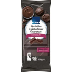 Zartbitter Schokoladen Couverture 200G