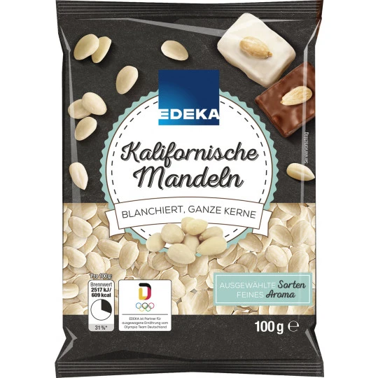 Kalifornische Mandeln Blanchiert, Ganze Kerne 100G 1 Kalifornische Mandeln Blanchiert, Ganze Kerne 100G