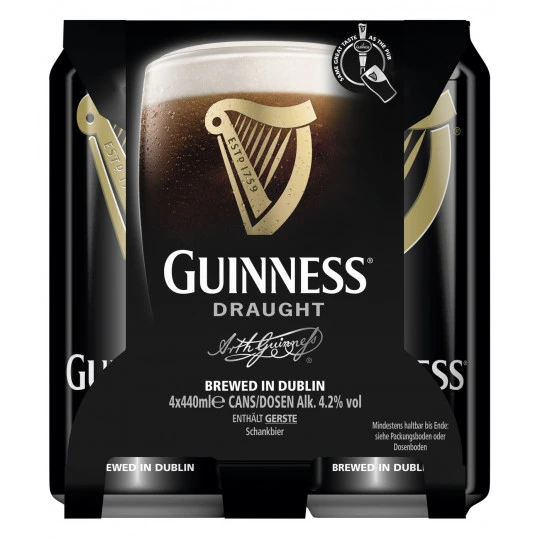 Guinness Draught Mit Floating Widget Dose 4x 0,44L 1 Guinness Draught Mit Floating Widget Dose 4x 0,44L