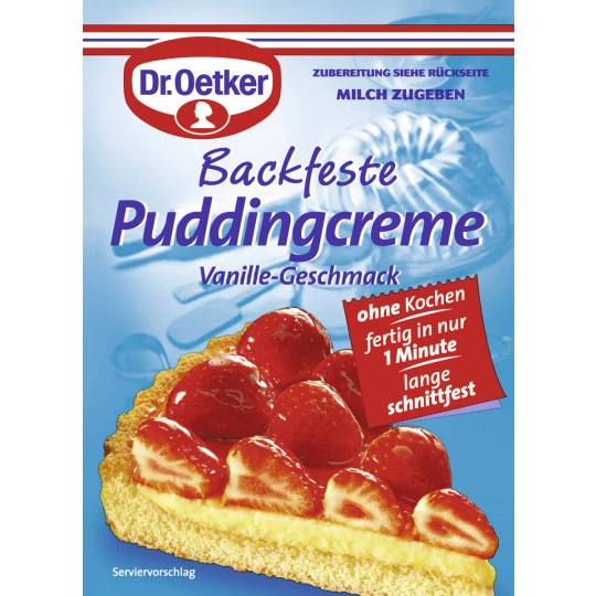 Dr. Oetker Backfeste Puddingcreme Vanille-Geschmack 40G 1 Dr. Oetker Backfeste Puddingcreme Vanille-Geschmack 40G