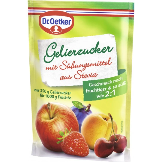 Dr. Oetker Gelierzucker Mit Süßungsmittel Aus Stevia 350G 1 Dr. Oetker Gelierzucker Mit Süßungsmittel Aus Stevia 350G