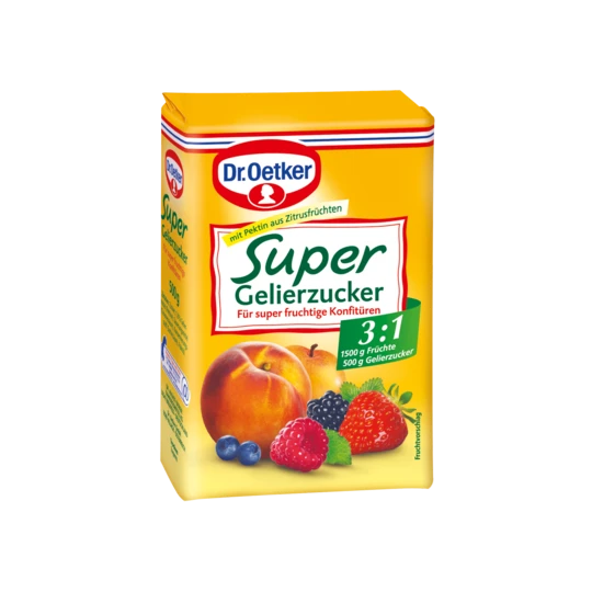 Dr. Oetker Super Gelierzucker 3:1 500G 1 Dr. Oetker Super Gelierzucker 3:1 500G